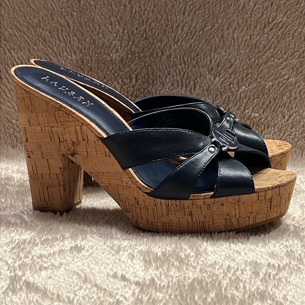 LAUREN by RALPH LAUREN Heidi Cork Platform Sandals - Picture 1 of 13